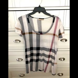 Burberry scoop neck short sleeve